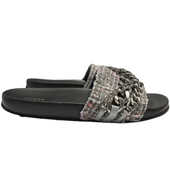 Guess Shoes - NWT Guess Salema Pool Slide with chain details/Women’s /Size 7